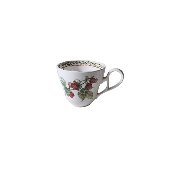 NORITAKE Royal Orchid 9416 Fruit Vine Border Japan Tea Cup - Set of 4 - Picture 1 of 10